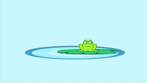 Frog pond motion. Video stock 148618424