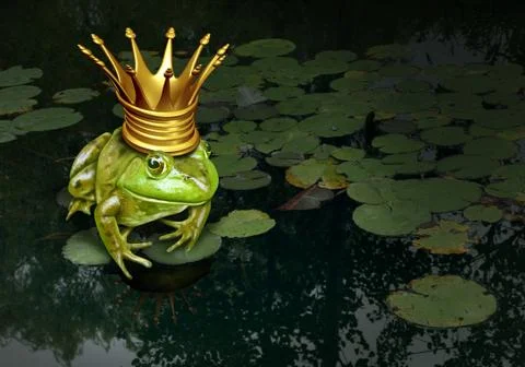 Frog prince concept Stock Illustration