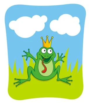 Frog prince Stock Illustration