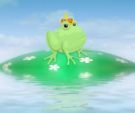 Frog prince Stock Illustration