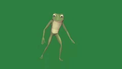 Frog Professional On Chroma Key For Compositing Stock Footage 338016713