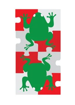 Frog puzzle Stock Illustration