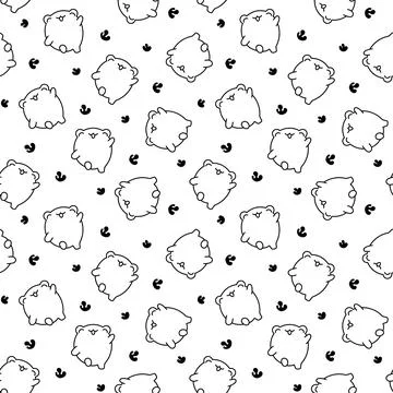 Frog. Seamless pattern. Coloring Page. Illustrazione stock