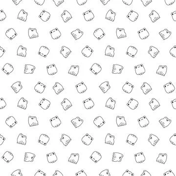 Frog. Seamless pattern. Coloring Page. Stock Illustration