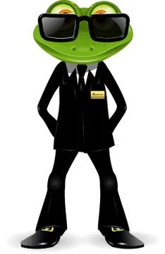 Frog security guard Stock Illustration