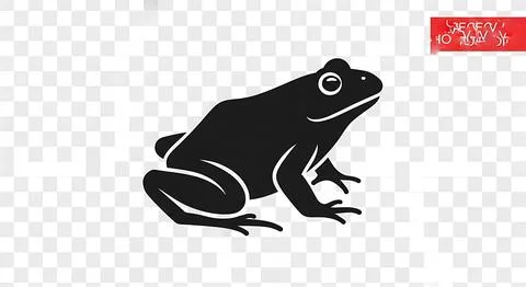 Frog silhouette icon vector design showing amphibian in simple flat black s.. 库存插图