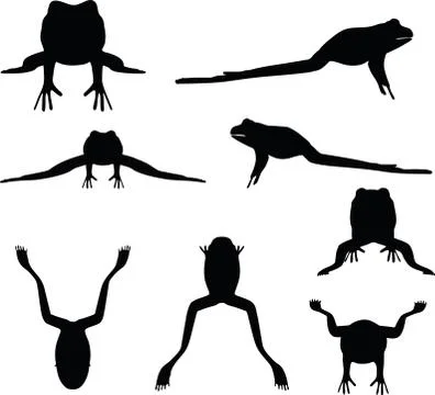 Frog silhouette Stock Illustration