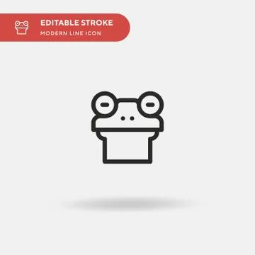 Frog Simple vector icon. Illustration symbol design template for web mobile U Stock Illustration