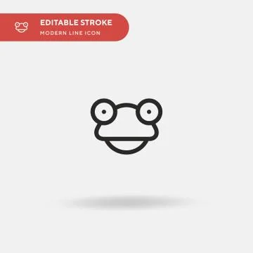 Frog Simple vector icon. Illustration symbol design template for web mobile U Иллюстрация