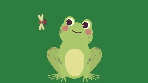 Frog Sitting Transparent Background Animation Stock-Footage 338016721