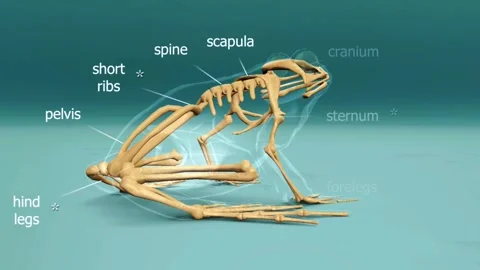 Frog skeleton anatomy 스톡 동영상 288173026