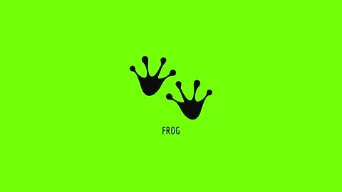 Frog step icon animation Stock Footage 157498805