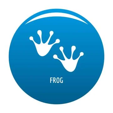 Frog step icon blue vector Illustrazione stock