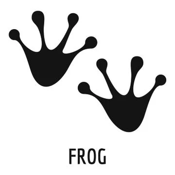Frog step icon, simple style. Illustrazione stock