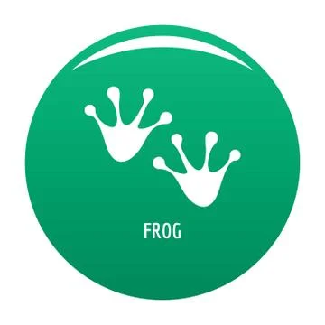 Frog step icon vector green Illustrazione stock