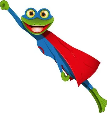 Frog superman Stock Illustration