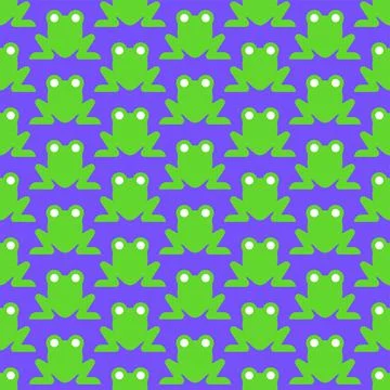 Frog symbol pattern seamless. Toad background. Baby fabric texture Illustrazione stock