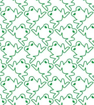 Frog symbol pattern seamless. Toad background. Baby fabric texture Stock Illustration