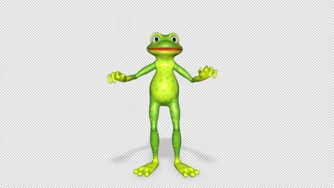Frog Talking Looped Alpha Channel Stock Footage 169018652