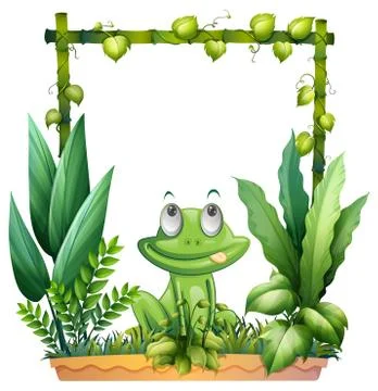 A frog thinking 库存插图