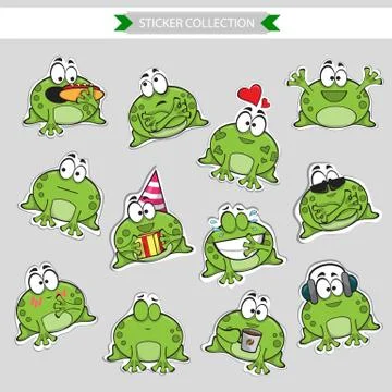 Frog Vector stickers Stock Illustration