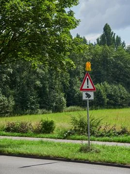 A frog warning sign 스톡 사진