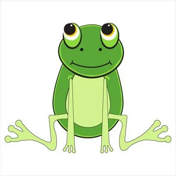 Frog on a white background Stock Illustration
