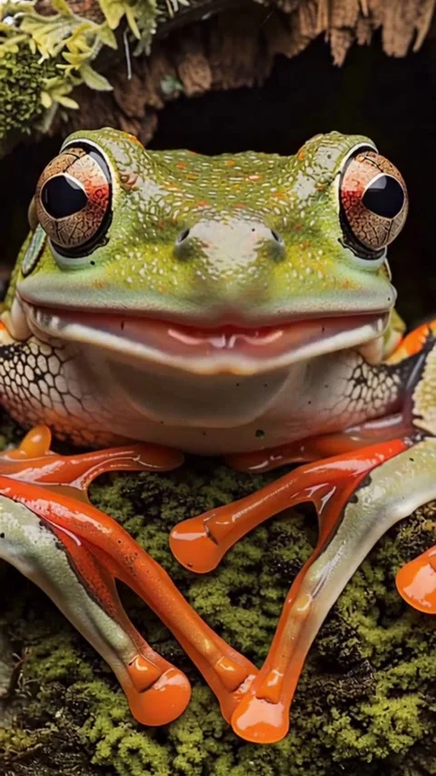 A frog in the wild Stockbeeldmateriaal 330065637