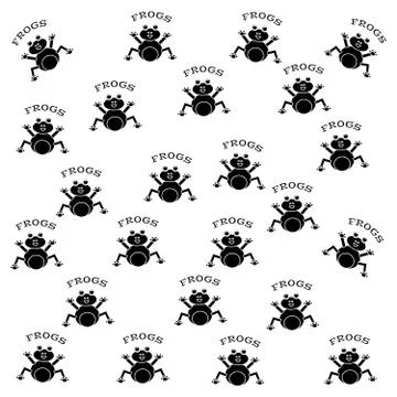 Frogs on white background Stock Illustration
