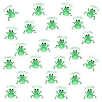 Frogs on white background Stock Illustration