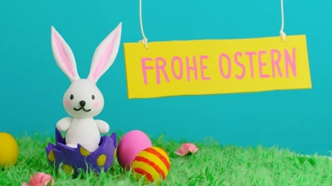Frohe Ostern - Easter background Stock Footage 147060817