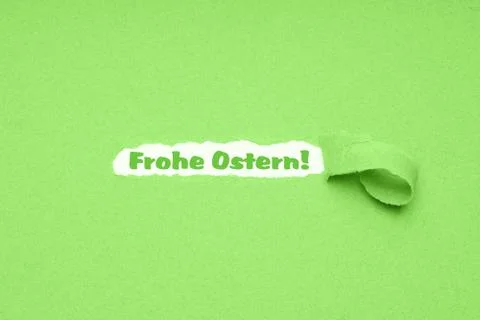 Frohe Ostern is German for Happy Easter Stock Photos