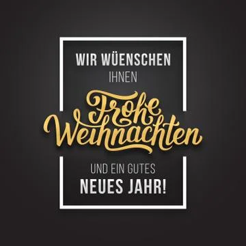 Frohe Weihnachten vector typographic card Stock Illustration
