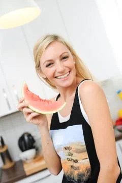 Fröhliche melone Stock Photos