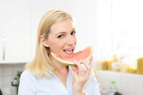 Fröhliche melone Stock Photos