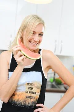 Fröhliche melone Stock Photos