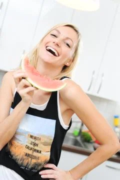 Fröhliche melone Stock Photos