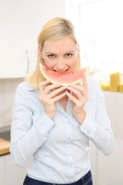 Fröhliche melone Stock Photos
