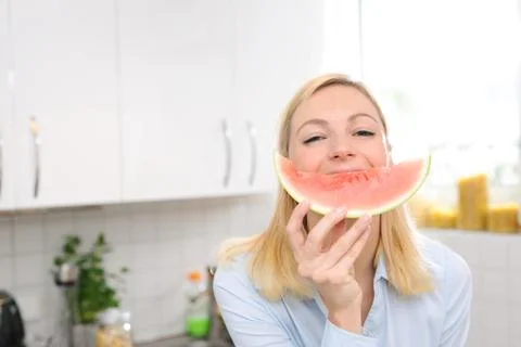 Fröhliche melone Stock Photos