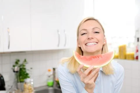 Fröhliche melone Stock Photos