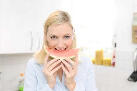 Fröhliche melone Stock Photos