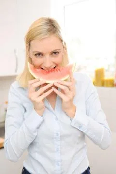 Fröhliche melone Stock Photos