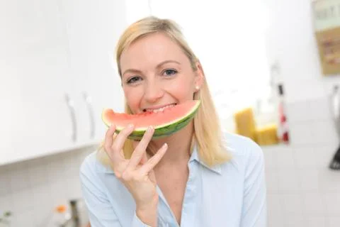 Fröhliche melone Stock Photos