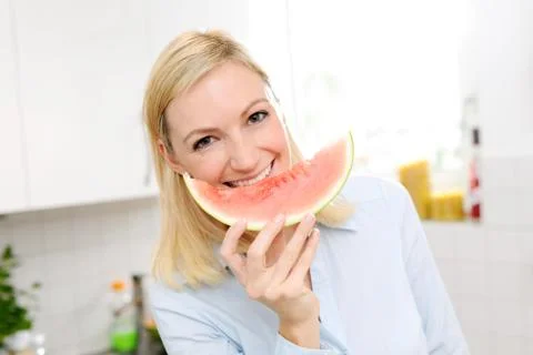 Fröhliche melone Stock Photos