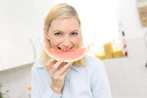 Fröhliche melone Stock Photos