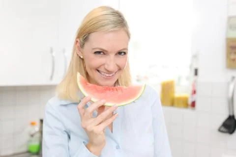 Fröhliche melone Stock Photos