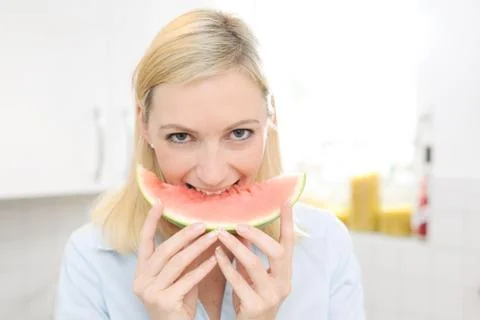 Fröhliche melone Stock Photos