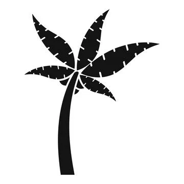 Frond palm icon simple vector. Coconut tree Illustrazione stock
