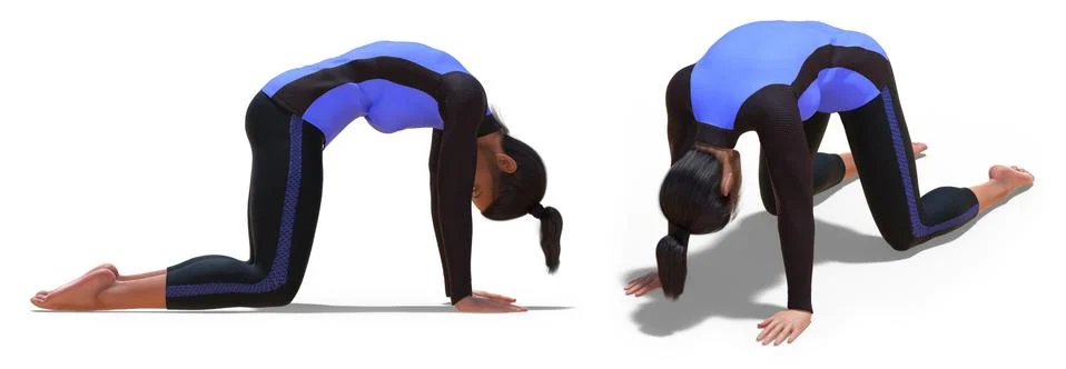 Yoga Warrior Pose Glare Background Yogi Workout Outline Vector