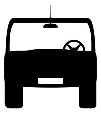 Front 4x4 Silhouette Illustrazione stock